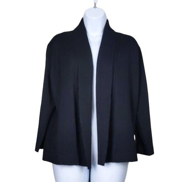 Carmen Women's Cardigan Sweater Open front black size M(NWT) - Picture 1 of 6